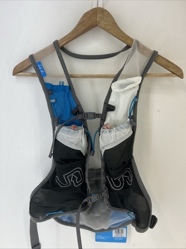 🔥NUOVO Gilet Ultimate Direction PB Adventure Race Grigio Gunmetal Blu Leggero