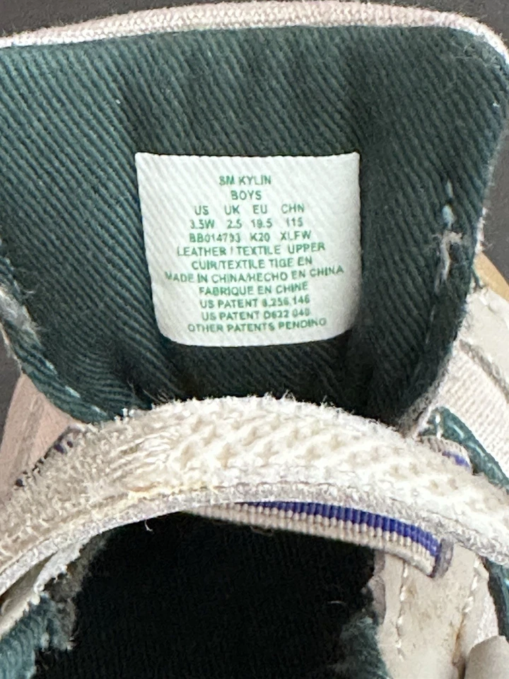 Stride Rite Niños Kylin Cuero Tenis 3M Gris/Verde Suave Movimiento Correa Deportes Foto 4 de 4