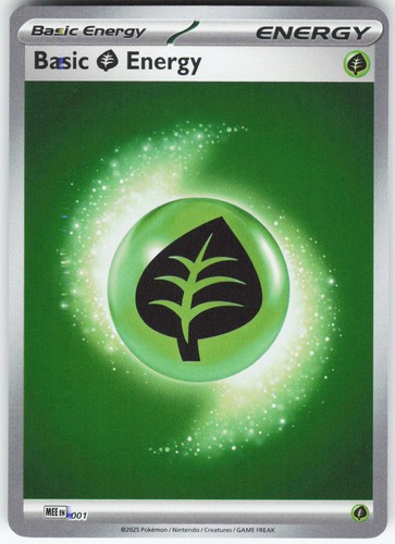 Basic Grass Energy - 001 1 Mega Evolution Energies Pokemon Reverse Holo NM