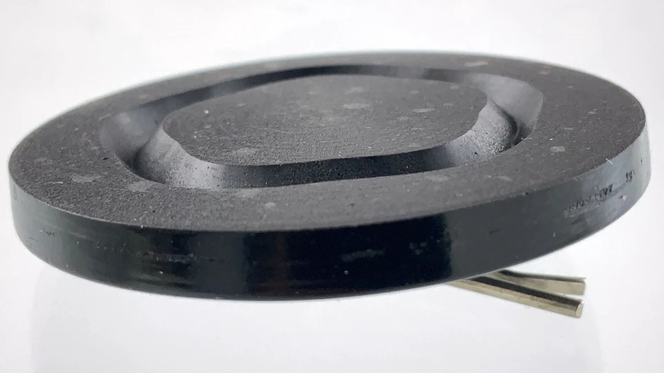 Vintage Carved Bakelite Black Size 1.75in Garment Button Design Pattern 958A - Image 4 of 4