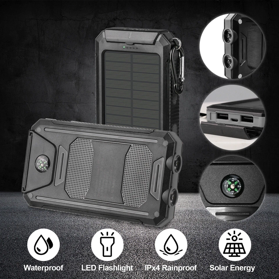 Solar Charger Power Bank 20000mAh Portable Charger Power Bank External Battery - Image 4 of 4