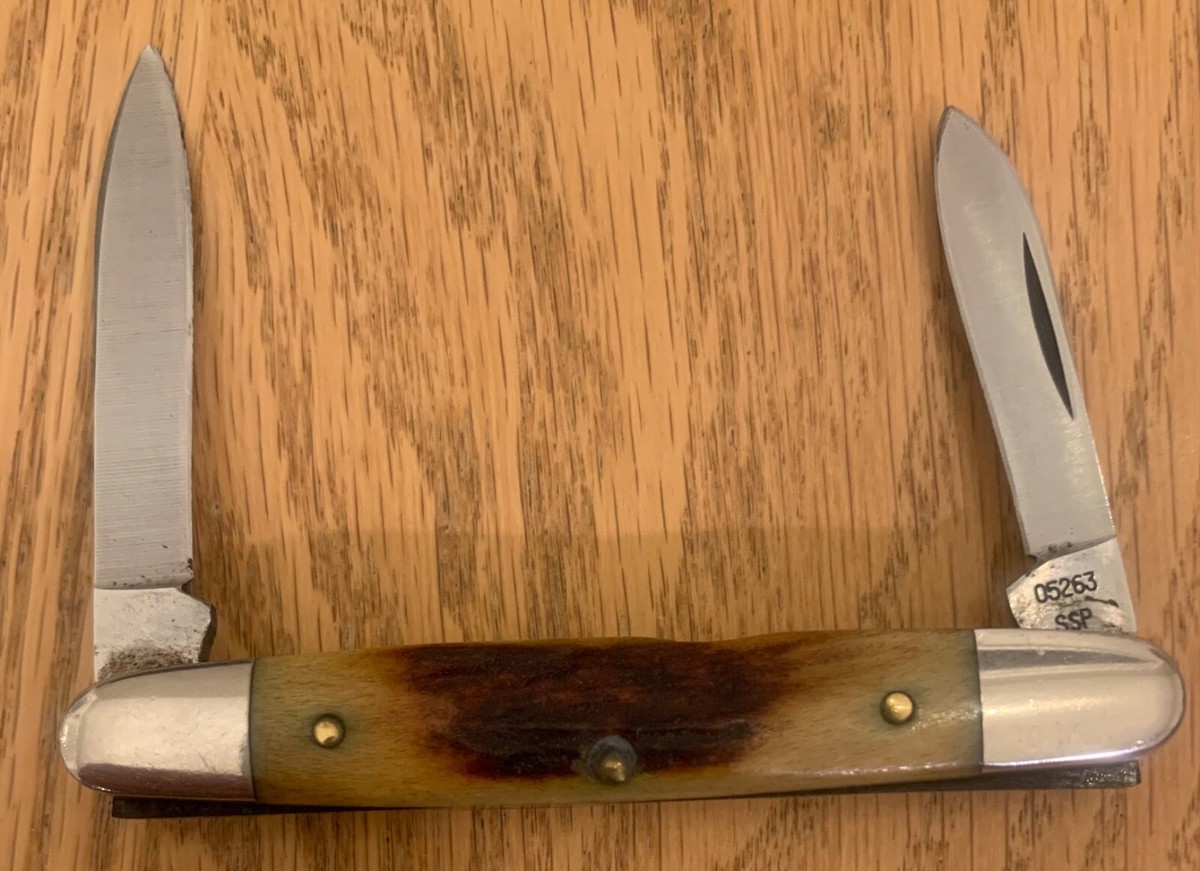 1982 CASE STAG LOGO EISENHOWER KNIFE USED #05263 SSP | eBay