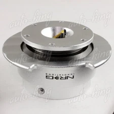 SILVER BALL LOCK ALUMINUM NRG STEERING WHEEL GEN 2.5 QUICK RELEASE ADAPTER