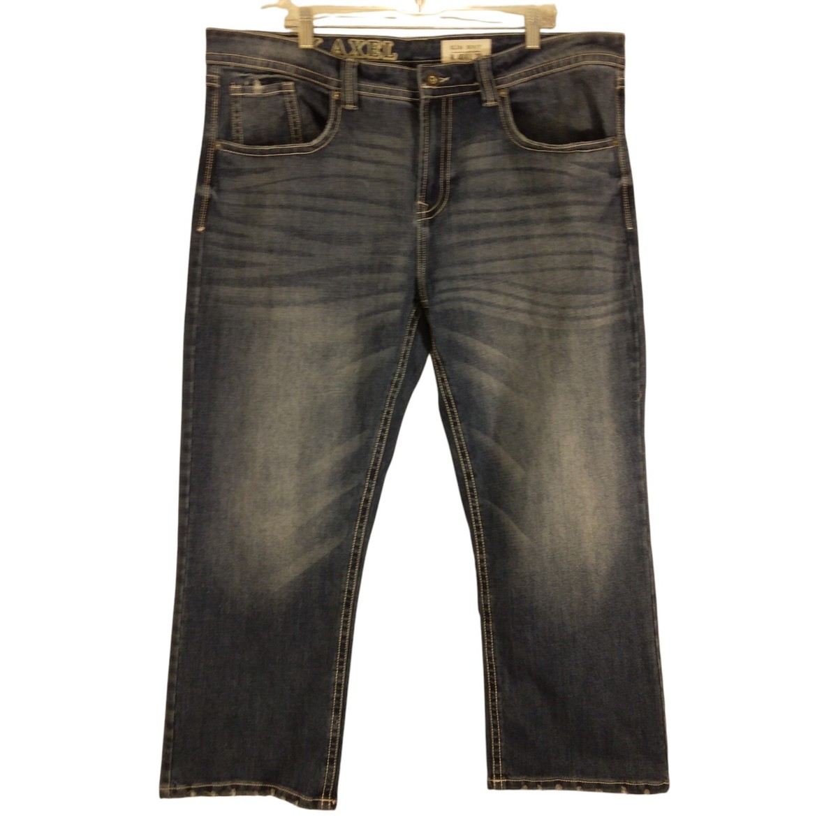 Axel jeans mens 40x30 blue denim slim fit Boot cut stretch