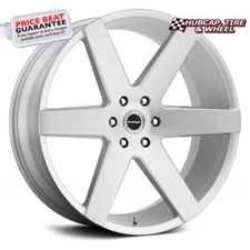 Strada Coda Brushed Face Silver - 24X10 - 6x139.7 Bolt Pattern, 24mm Offset