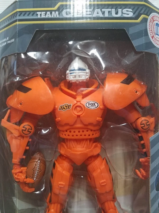Figura de acción de fútbol americano robot FOX Team Cleatus FOX de Oklahoma State Cowboys de 10" NUEVO Foto 2 de 3