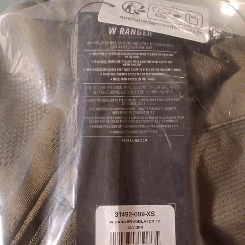 Fox Racing, Ranger, Midlayer Jacket, Extra Small. Olive Green. New with Tags - Picture 3 of 7