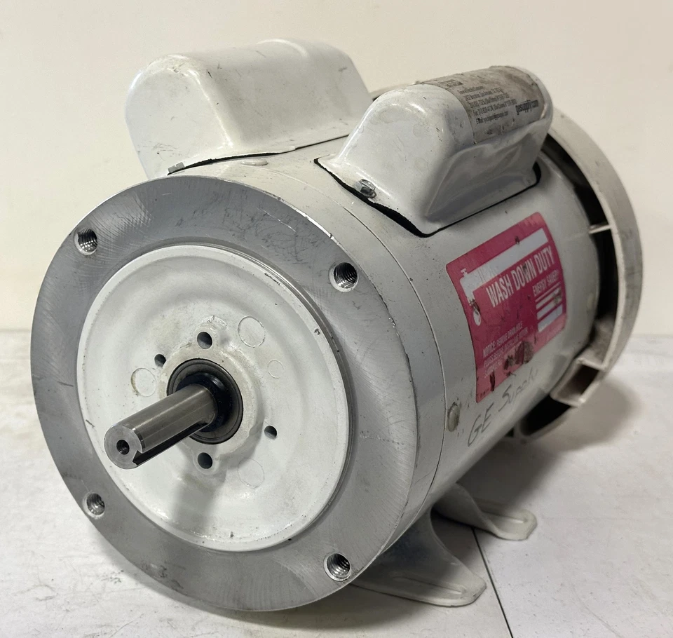 GE 5KC49UN0249A 115/230 V 1725 RPM 1 HP 1 PH 56C Frame TENV Washdown Duty Motor - Image 4 of 4