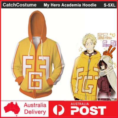 #ad Boku no My Hero Academia Fatgum Hoodie Sweatshirt Zipper Jacket Cosplay Coat AU $42.99