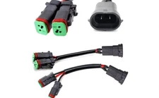 (2) Y-Shape Dual Outputs H11 H8 To Deutsch DT DTP Adapters Connectors Splitters