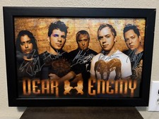 2005 DEAR ENEMY ATL The Devined Session Poster Autographed Rock Band Frame 19X13