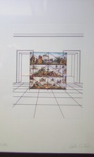 Giulio PAOLINI, "Promenade", 1992, litografia e serigrafia, 50 x 65 cm