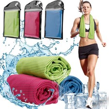 3 Pack Ice Cold Instant Cooling Towel Running Jogging Gym Sports Yoga Towels