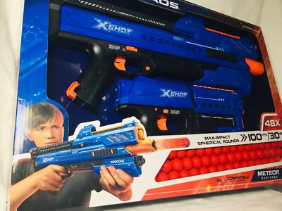 ZURU X-Shot ,Chaos Orbit & Meteor Ball - 48 X, MAX IMPACT 100 FPS