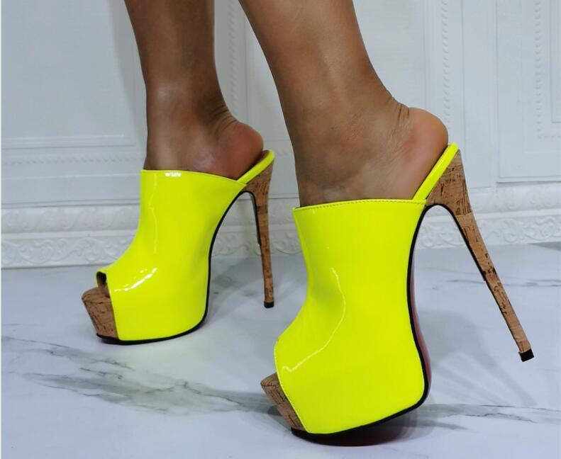 PANTOFOLA D’ORO Sandali donna moda sexy festa punta aperta ciabatte plateau decolte tacco alto