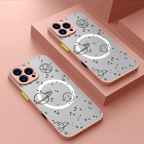 For iPhone 16 15 14 13 Pro Max 12 11 8 Magsafe Hybrid Acrylic Planet Case Cover - Picture 11 of 21