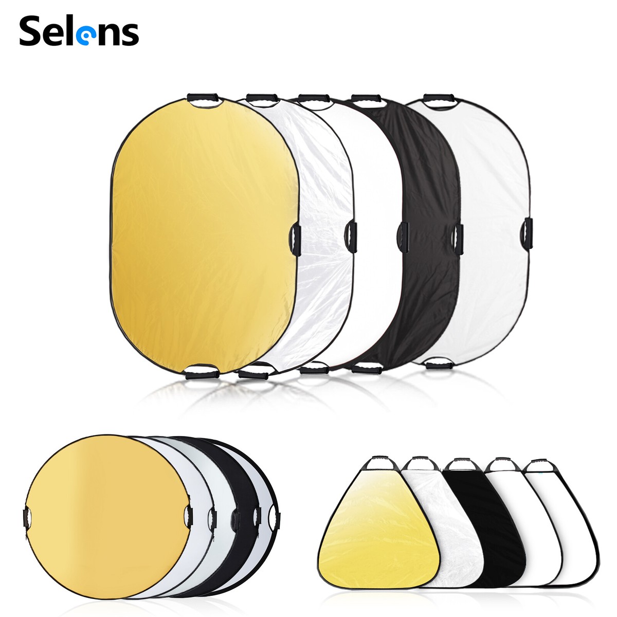 Photography Reflectors 5-in-1 Portable Collapsible Light Panel for