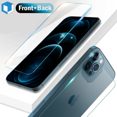 For Apple iPhone 12/ 11 Pro Max Front & Back 9H Tempered Glass Screen Protector