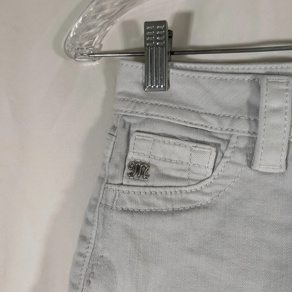 Pantalones Cortos de Jean Miss Me Para Mujer 24 Blancos Denim Botón Mosca Mezcla de Algodón 3.5" Pulgadas Foto 3 de 4