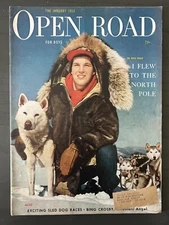 OPEN ROAD Magazine January 1950 George Mikan Basketball Dog Sled Racing