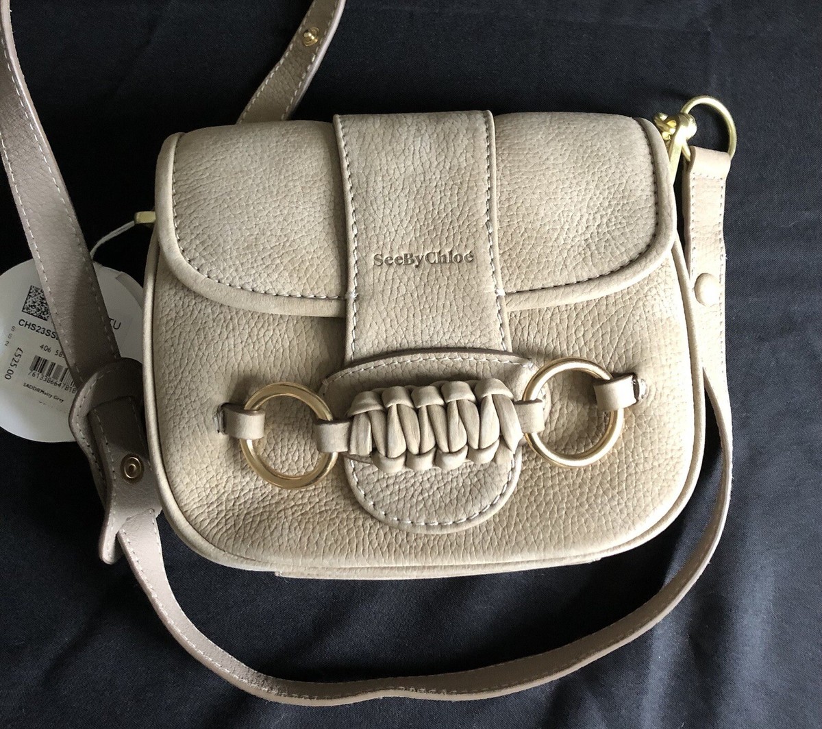 See By Chloe Saddie motty grey Cross Body Bag RRP £525 UK