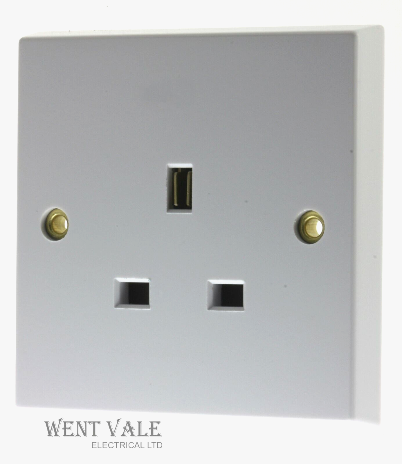 Volex - VX9100 - 13a White Moulded One Gang Unswitched Single Socket Outlet