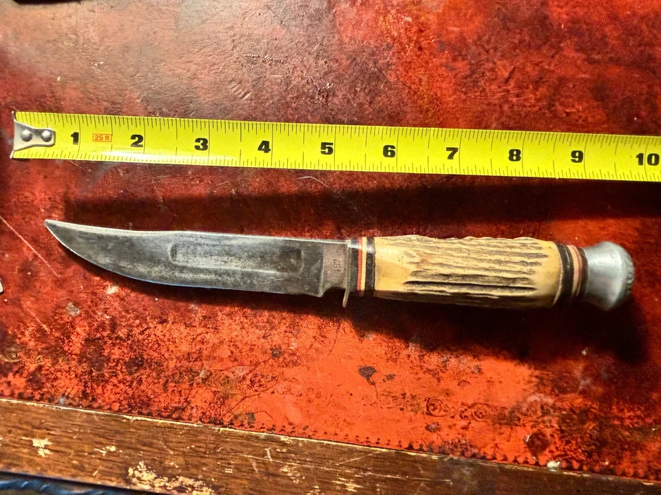 VTG Edge Brand Solingen Germany Original Bowie Knife 457 Stag Handle - Image 2 of 4