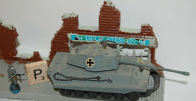 VINTAGE ZYLMAX DIECAST T493 KING TIGER TANK GRAY LOT P PARTS REPAIR BATTLE DAMAG