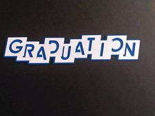 Graduation Cardstock Words with Backgrounds Die Cuts Scrapbook 6 Pieces