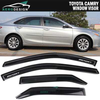 Fit 2015-2017 Toyota Camry In-Channel Vent Window Visors Rain Guard Deflector