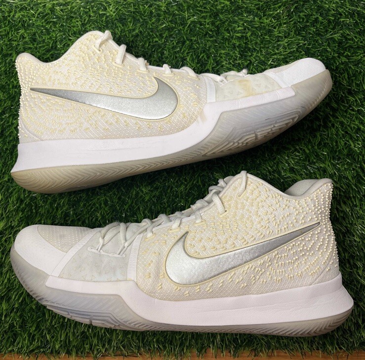 Nike Kyrie 3 White Chrome Irving Size 15 Sneakers Shoes