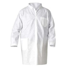 KleenGuard 10039 A20 Breathable Lab Coat, Unisex, XL, White, MICROFORCE Barrier