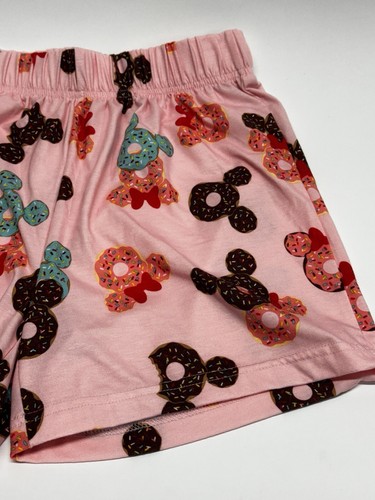 Disney Mickey And Minnie Donut Pink Pajama Shorts Size XS - Picture 3 of 5