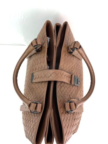 Bottega Veneta Roma Intrecciato Nappa Brown Shoulder Bag Ebay Live - Picture 11 of 13