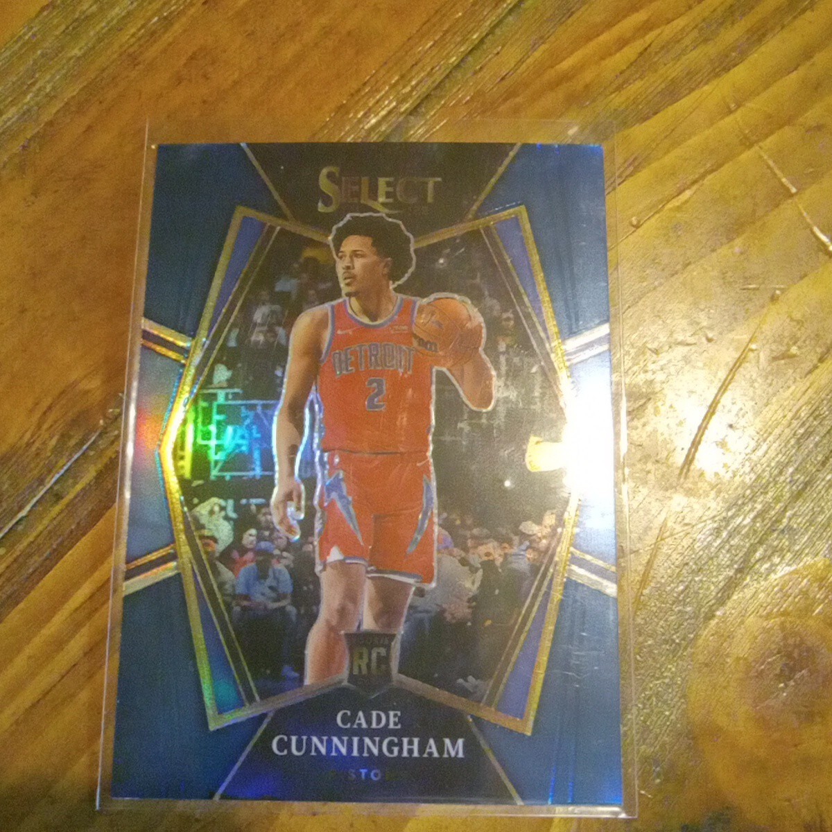 2021-22 Panini Select Cade Cunningham Blue Shimmer Premier Level Rookie #116