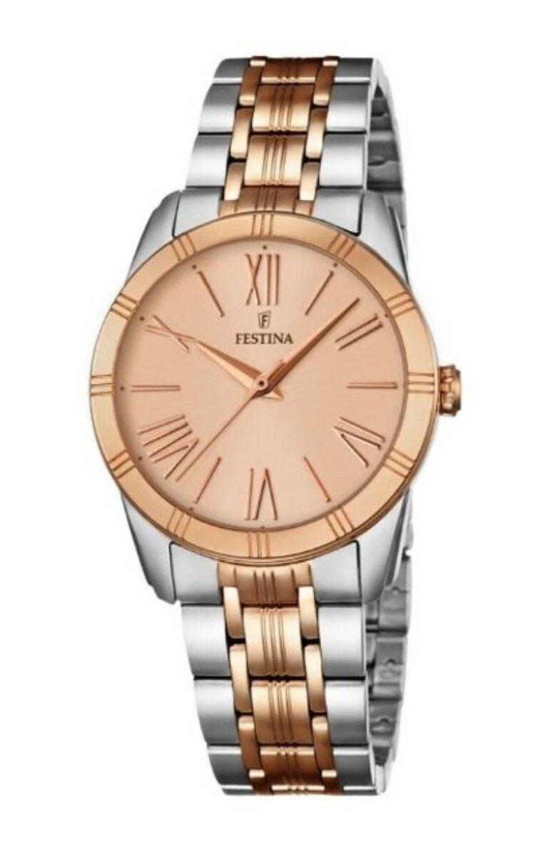 Ladies FESTINA Boyfriend Watch Quartz Rose Gold Tone Steel F16941/2 | eBay