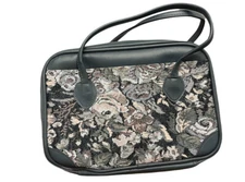 Bible Cover Floral Pattern with Handle Zippered Handbag 2 Outer Pockets 10x8x2