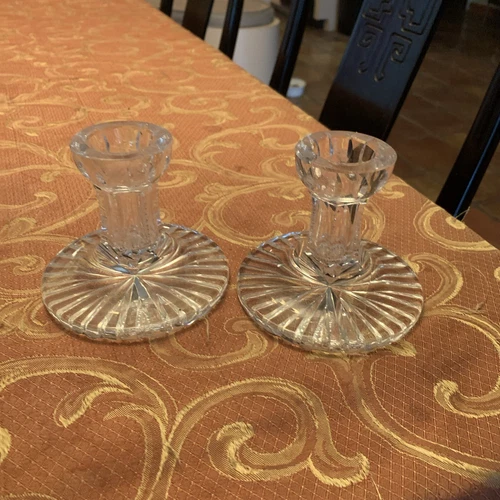 4" Vintage Waterford Crystal Candlesticks One Pair