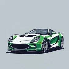 Digital picture Art of Sports car of PNG printable file