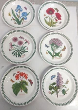 Portmeirion botanic garden set of 6 assorted salad  plates-----SD057-----