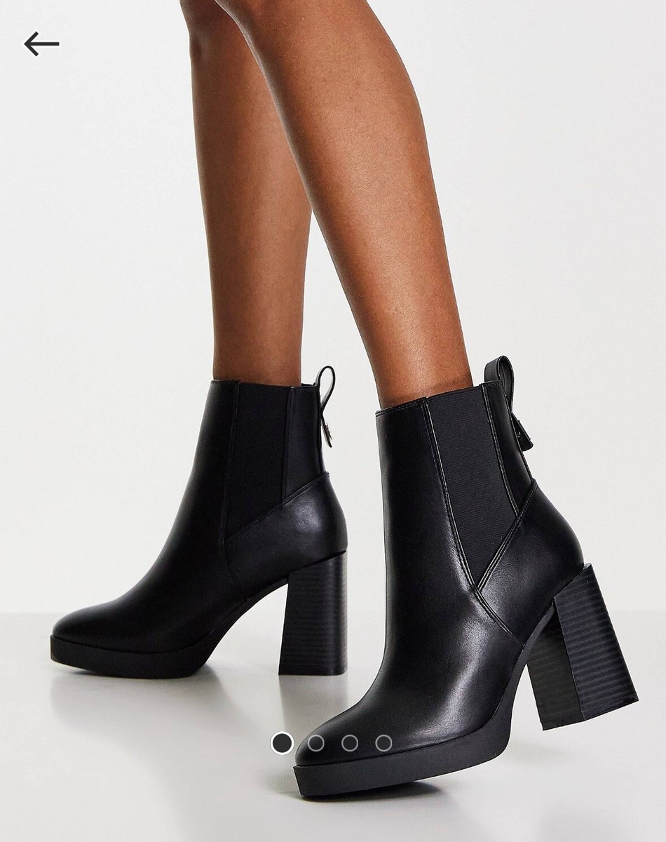 Leather River Island Chunky Chelsea Boots River Island Chelsea