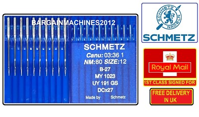 SCHMETZ NM:80 GRÖSSE 12 B-27 DCX27 INDUSTRIE OVERLOCKER NÄHMASCHINENNADEL