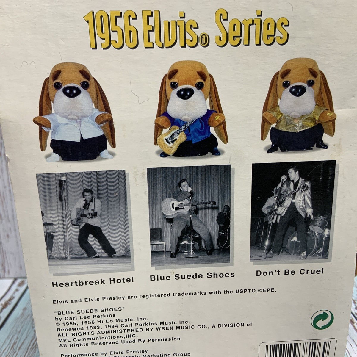Elvis 1956 Hound Dog Collection Singing Plush Toy Singing Blue