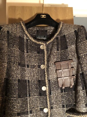 CHANEL NWT Fantasy Tweed Plaid Runway Collection JACKET! EU 46/10 US/Large $8K