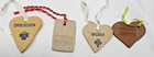 4 Mint 1990’s Longaberger Dresden Pottery Tag Ornaments