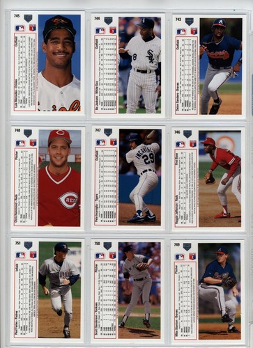 Baseball Upper Deck 1991 Cards Choose Upick from list (509-800) - Picture 410 of 506