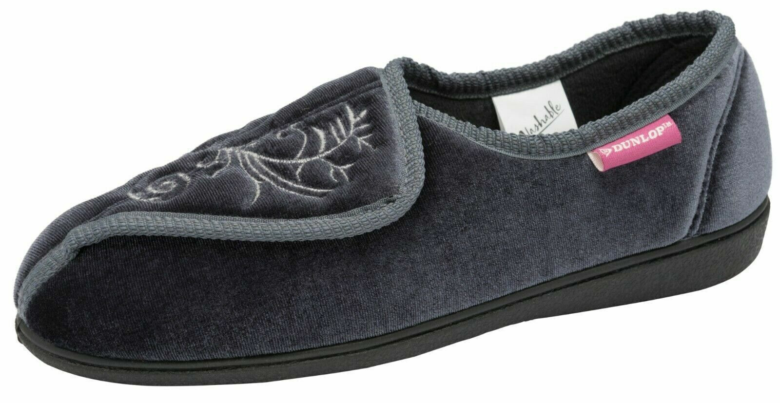 SAOLA Pantofole da donna Dunlop nuove lavabili comfort schiuma suola esterna Regno Unito taglia 4