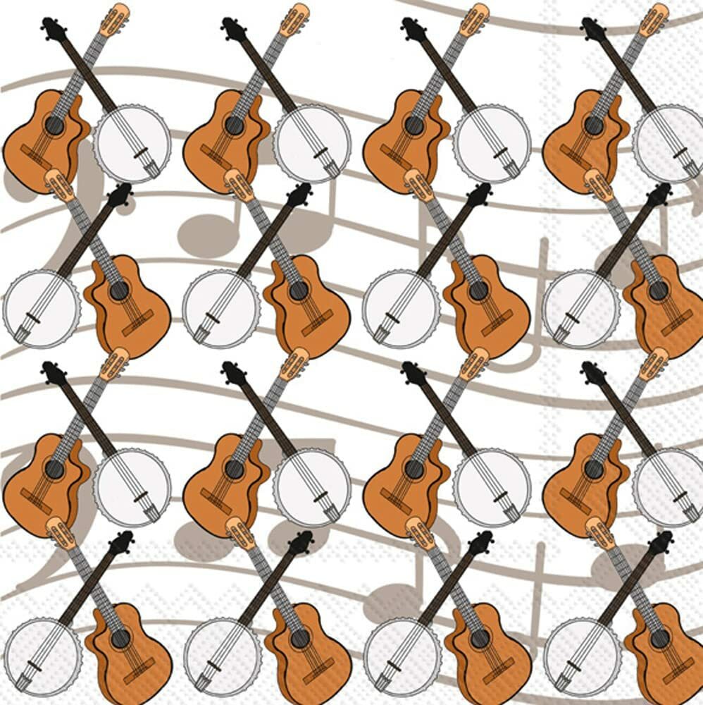 Boston International 5 x 5 in. Paper Cocktail Napkin Country Song - Pack of 20