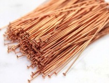 Head Pin, Copper Plated 21 Gauge 4 Inches Long Standard Head Pins 144