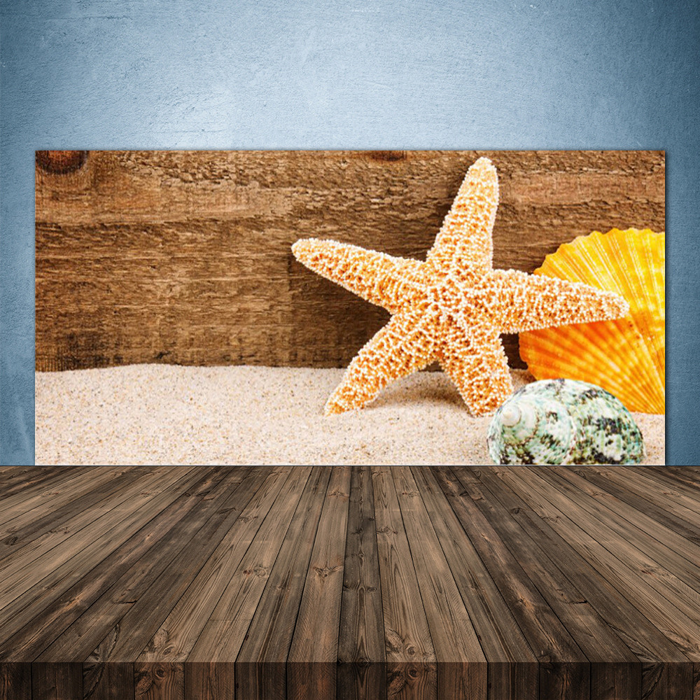 Crédence de cuisine en verre motif plage de sable pour une ambiance évasion